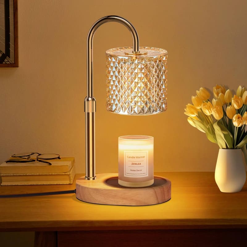 Adjustable Candle Warmer Lamp with Timer & Dimmer