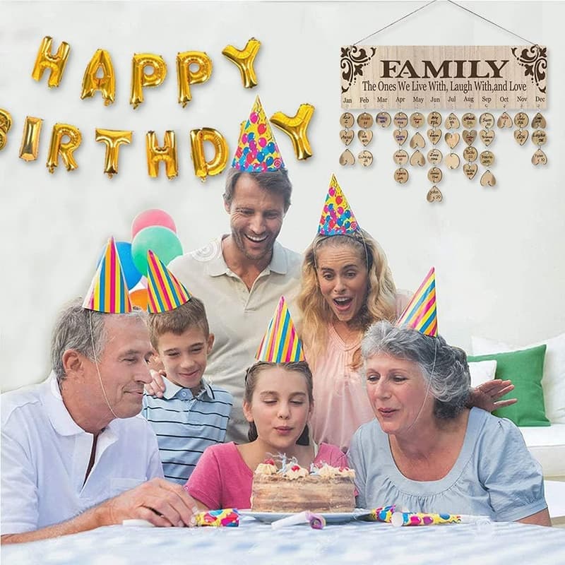 Birthday Wooden Calendar for Mom & Grandma from Daughter