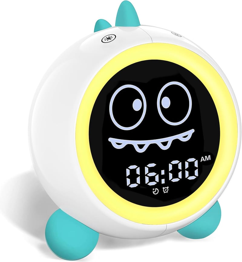 Kids Dinosaur Alarm Clock with Sleep Training Features