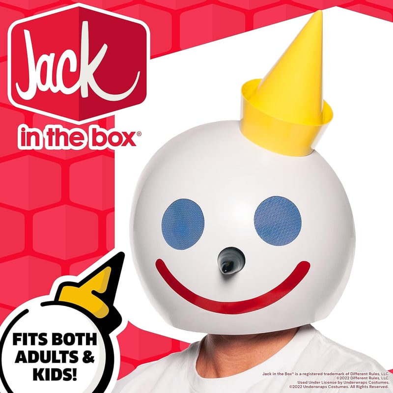 Jack in the Box™ Helmet - Officially Licensed Mascot Head