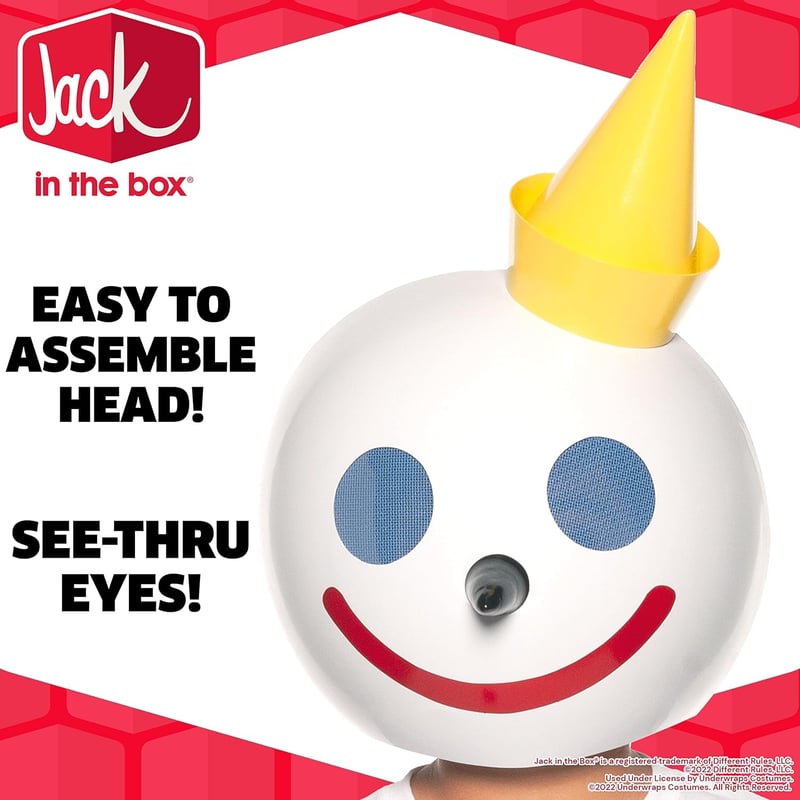 Jack in the Box™ Helmet - Officially Licensed Mascot Head