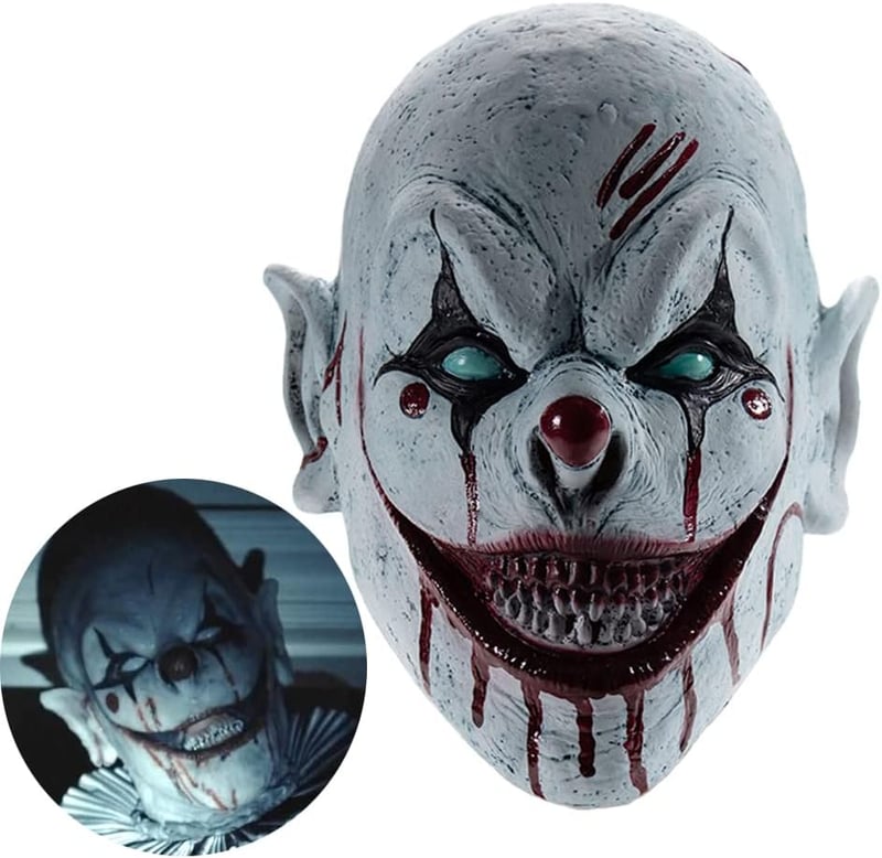 Evil Clown Mask for Halloween Cosplay and Horror Costumes