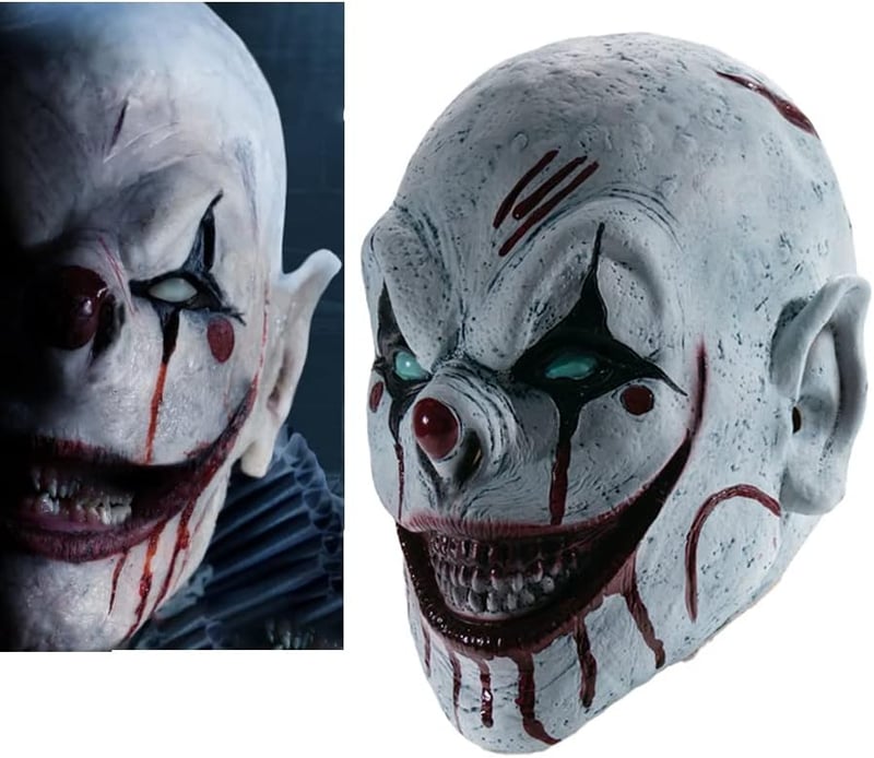 Evil Clown Mask for Halloween Cosplay and Horror Costumes
