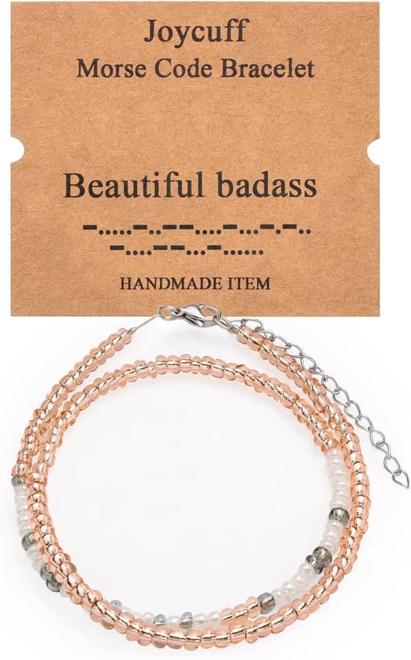 Inspirational Morse Code Bracelet for Women - Birthday Gift