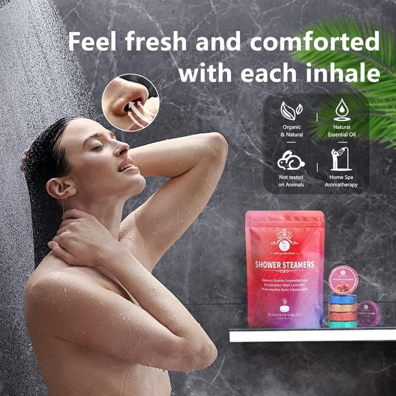 Aromatherapy Shower Steamers 18-Pack Gift Set for Women