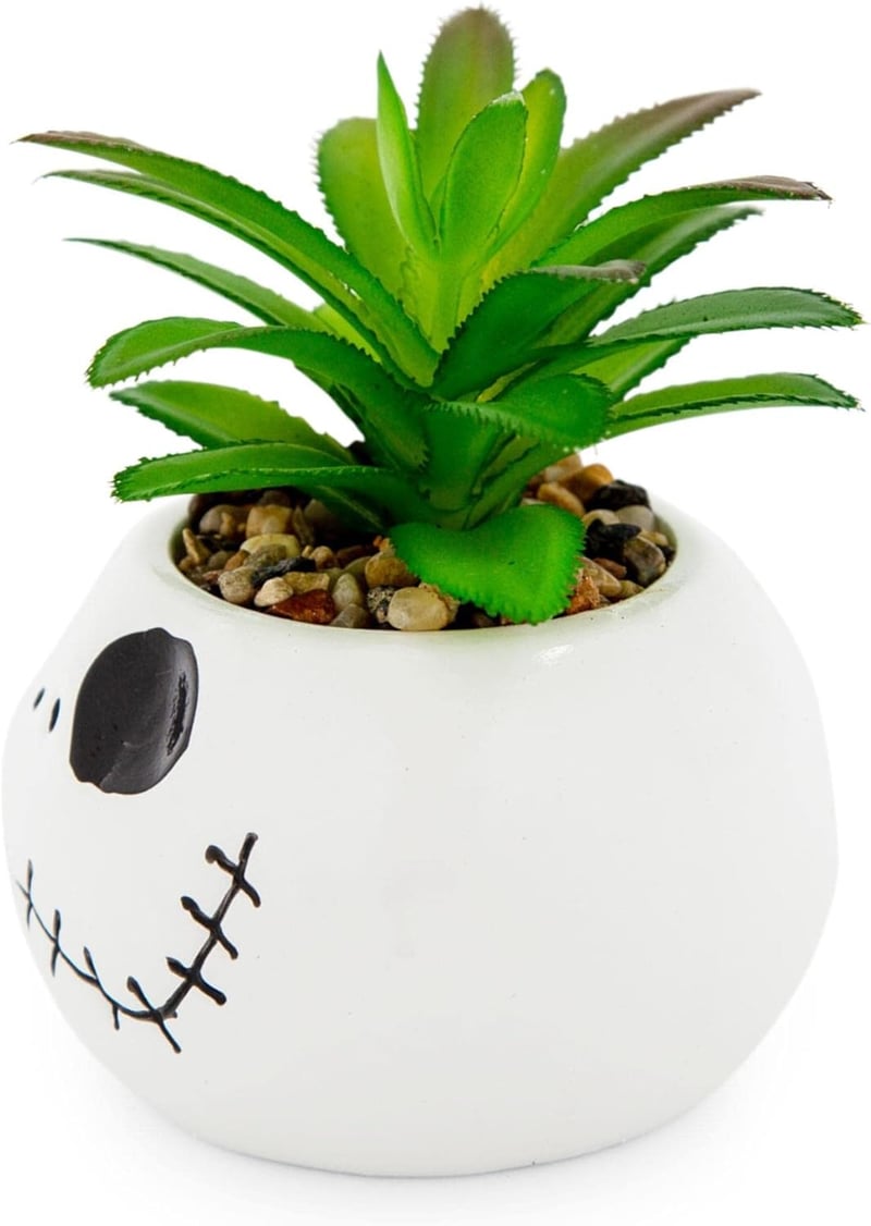 Jack Skellington Mini Planter with Artificial Succulent