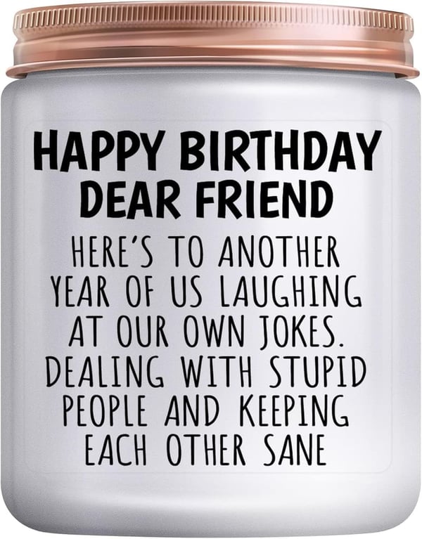 Funny Birthday Lavender Candle Gift for Women and Best Friends
