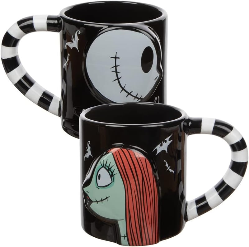 Nightmare Before Christmas Jack & Sally Ceramic Mug Set
