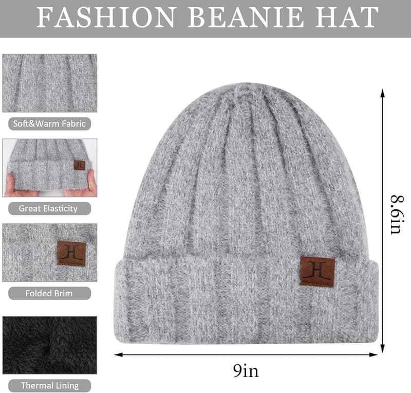 Winter Warm Beanie, Gloves & Scarf Set for Women