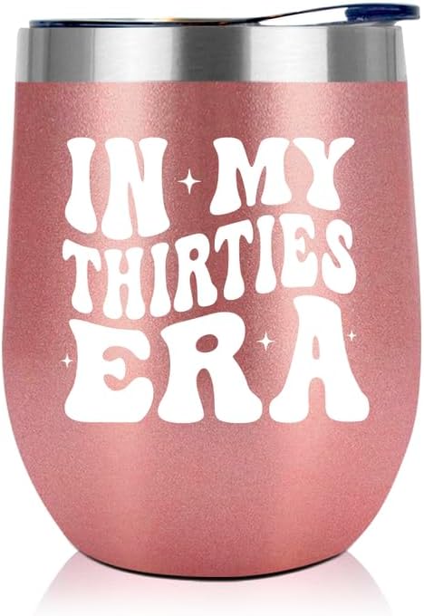 30th Birthday Wine Tumbler for Women - 12 Oz
