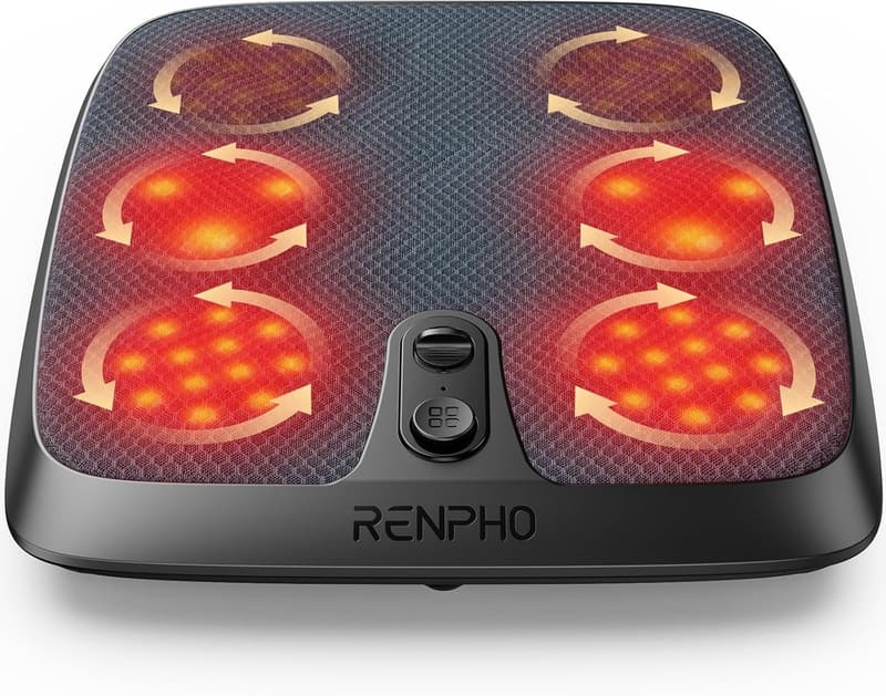 Shiatsu Heated Foot Massager for Neuropathy & Plantar Fasciitis