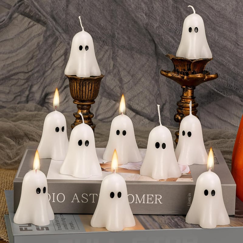 Halloween Ghost Candles - 10 PCS White Classic Home Decor