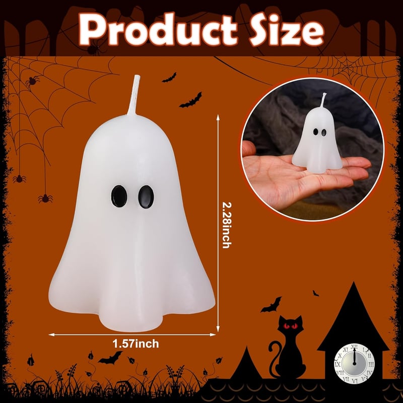 Halloween Ghost Candles - 10 PCS White Classic Home Decor
