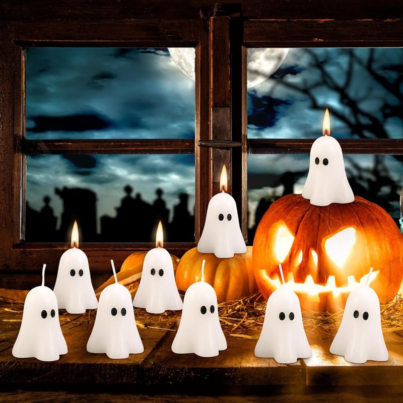 Halloween Ghost Candles - 10 PCS White Classic Home Decor