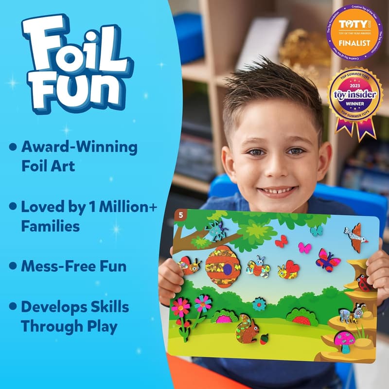 Foil Fun Bugs & Butterflies Art Set for Kids Ages 4-9