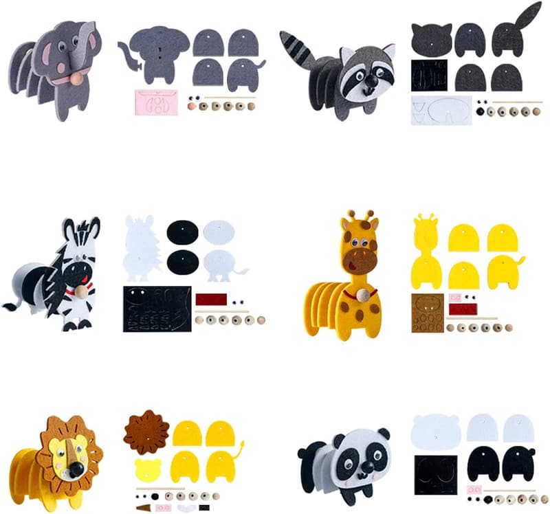 Animal Felt Craft Kit - DIY Activity for Kids Ages 3+