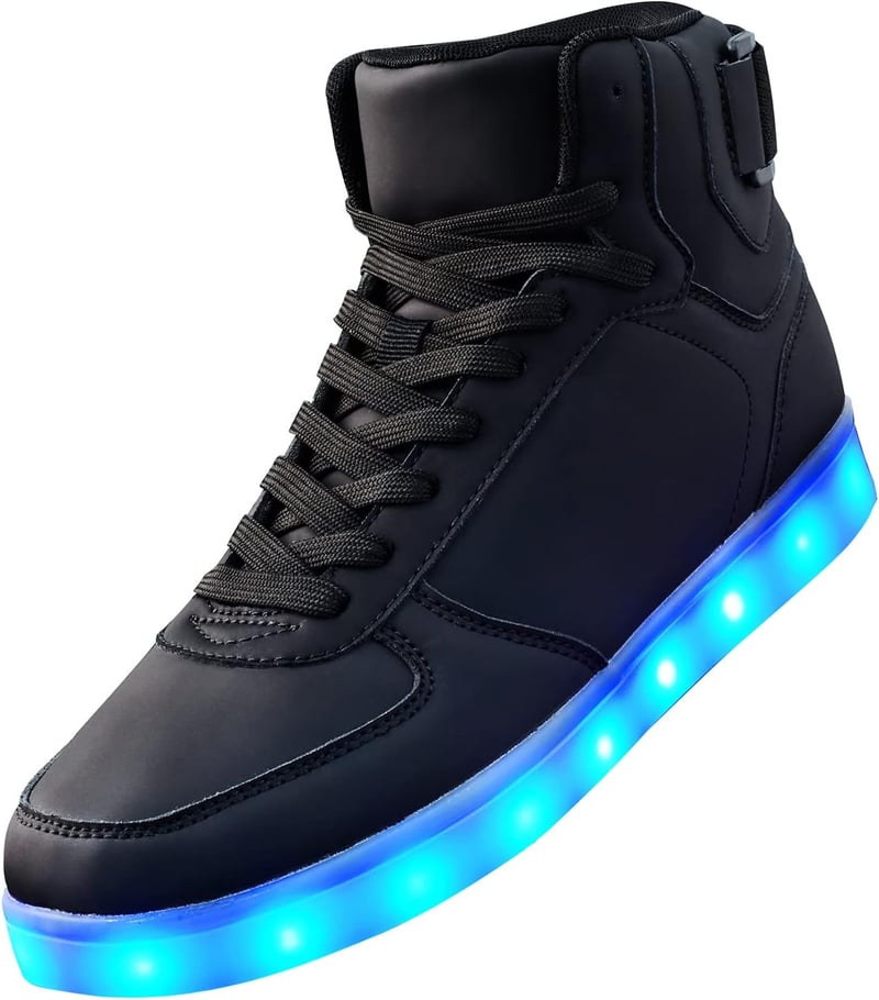 LED Light Up High Top Sneakers for Men and Women