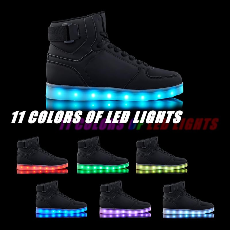 LED Light Up High Top Sneakers for Men and Women