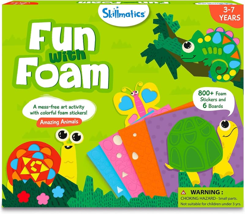 Mess-Free 3D Foam Sticker Art Kit for Kids Ages 3-7