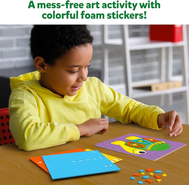 Mess-Free 3D Foam Sticker Art Kit for Kids Ages 3-7
