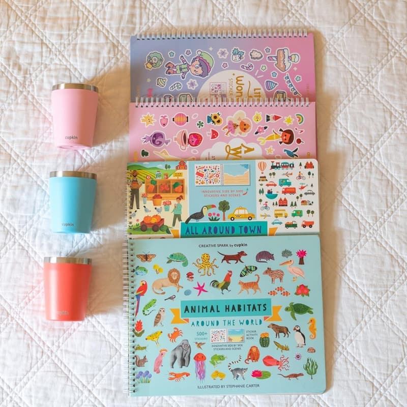 Kids' Animal Sticker Book with 500+ Stickers & Coloring Pages