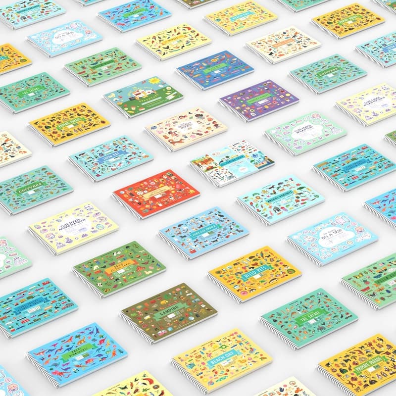 Kids' Animal Sticker Book with 500+ Stickers & Coloring Pages
