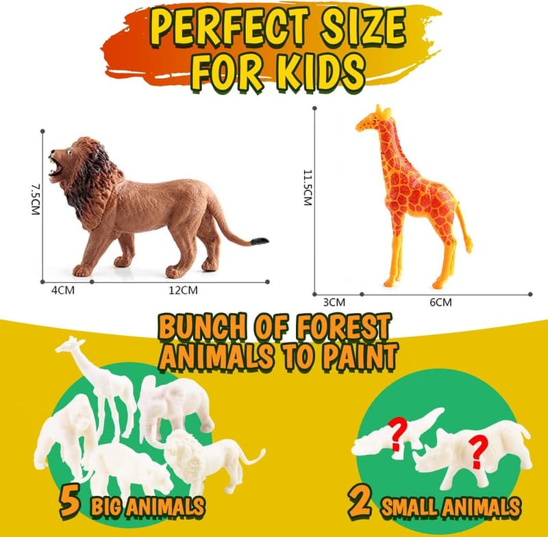 Safari Animals Painting Set for Kids Ages 4-8 - Easter Gift