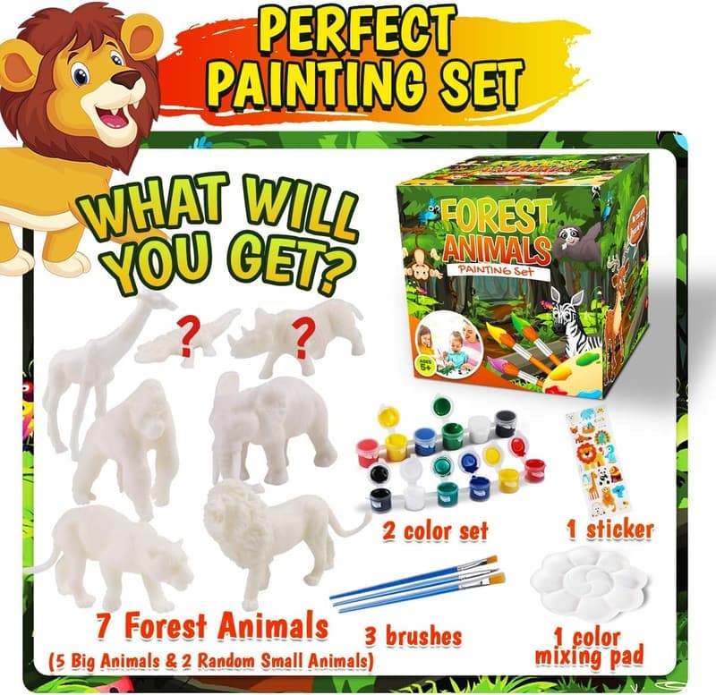 Safari Animals Painting Set for Kids Ages 4-8 - Easter Gift