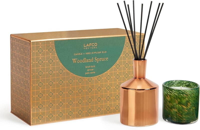 Woodland Spruce Classic Candle & Diffuser Set in Reusable Glass