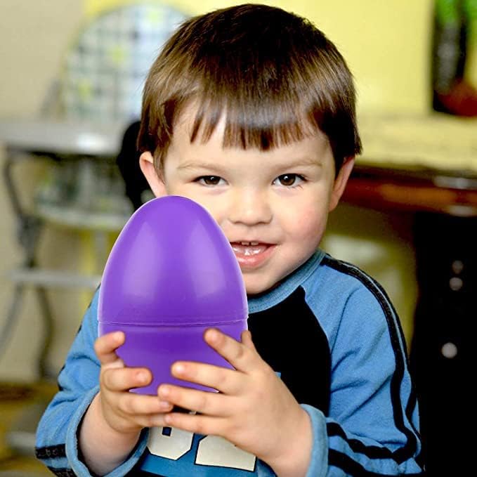 12 Pcs Fillable Jumbo Easter Eggs for Easter Hunt Party
