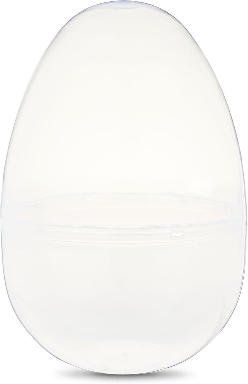 16-Inch Clear Fillable Plastic Easter Egg for Decor and Baskets