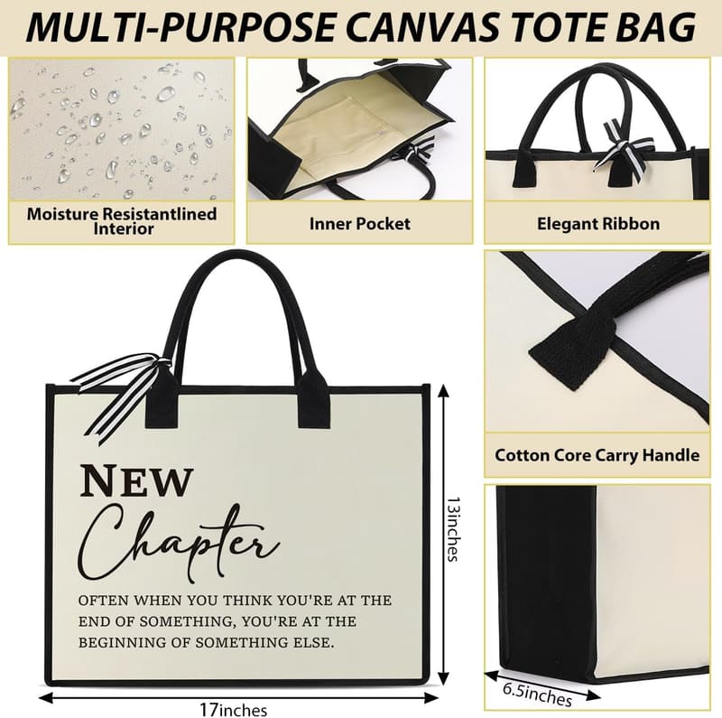 New Beginnings Tote Bag for Coworkers Leaving