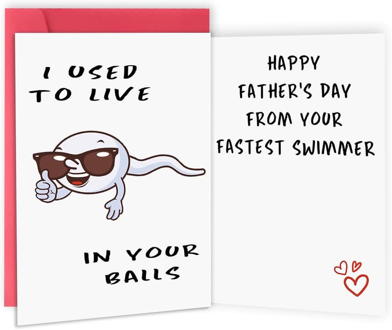 First Father's Day Card for New Dad, Two-Sided Gift from Baby