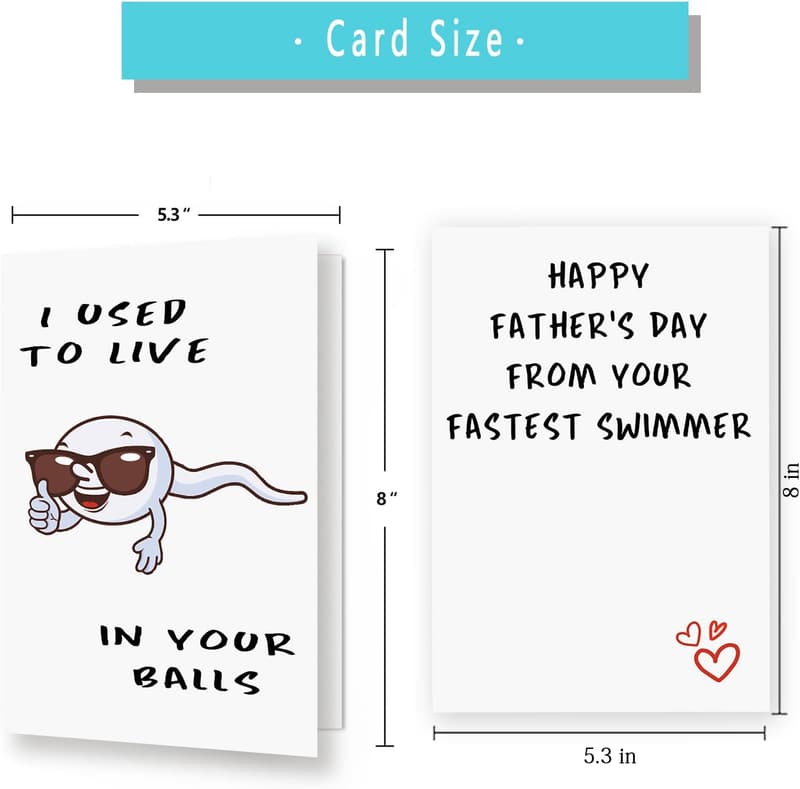 First Father's Day Card for New Dad, Two-Sided Gift from Baby