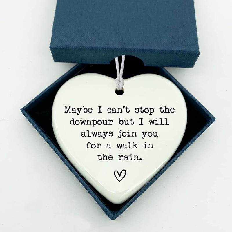 Friendship Gift: Ceramic Heart Keepsake for Tough Times