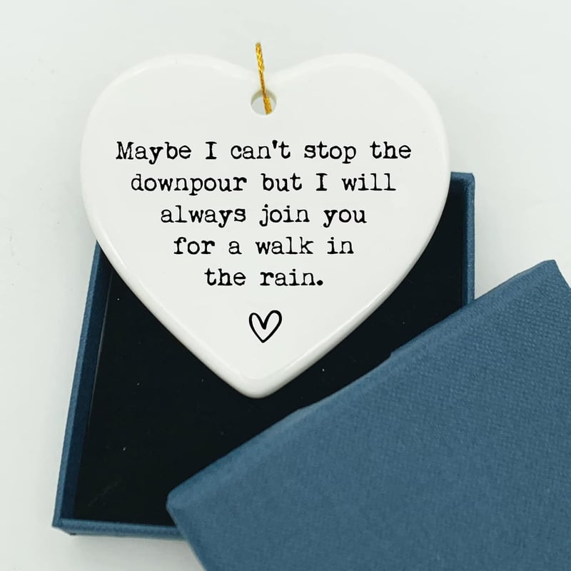 Friendship Gift: Ceramic Heart Keepsake for Tough Times