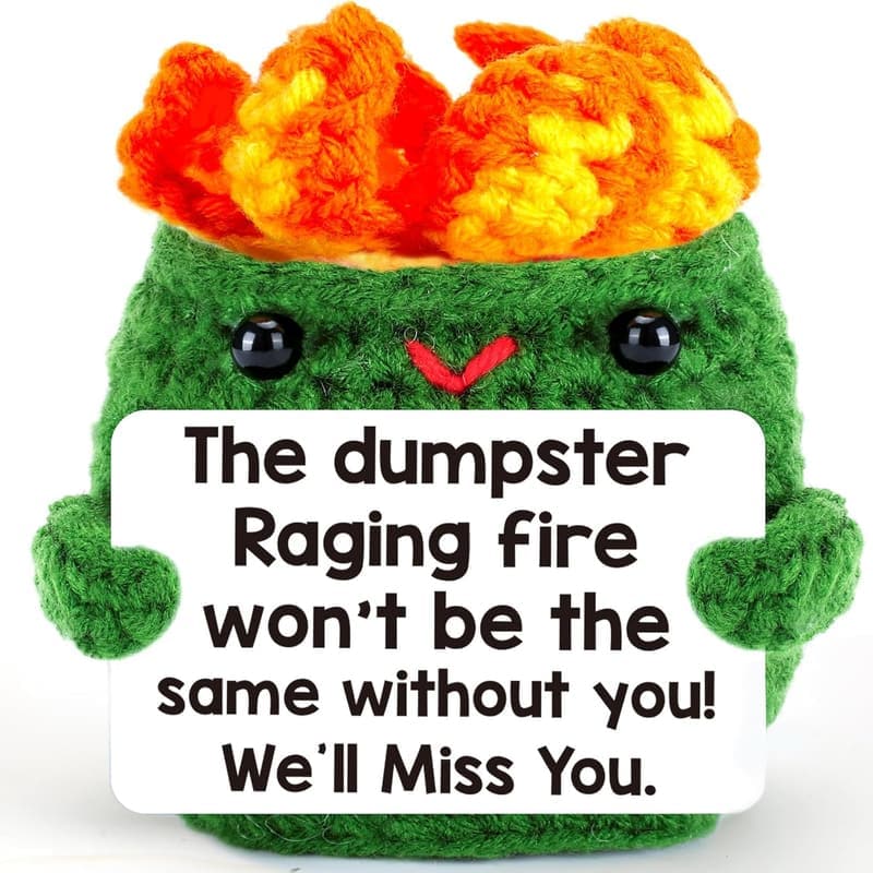 Thank You Gift – Positive Crochet Fire Decor for Colleagues