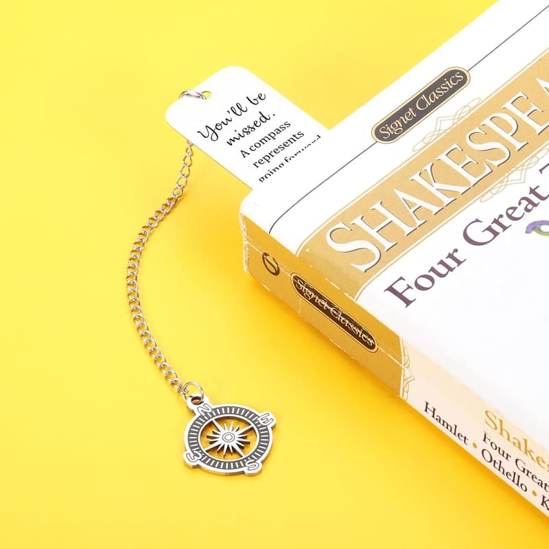 Farewell Compass Bookmark Gift for Women Coworkers