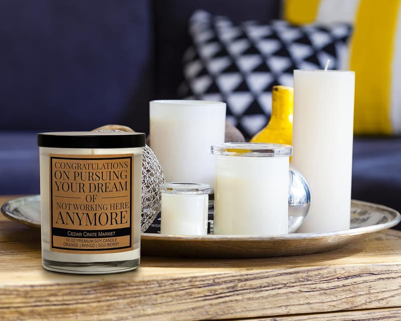 Going Away Candle Gift for Coworkers - Soy Wax, USA-Made