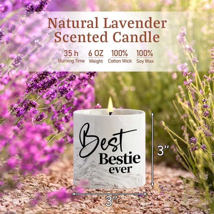 Best Friend Birthday Candle - 6oz Lavender Gift for Women