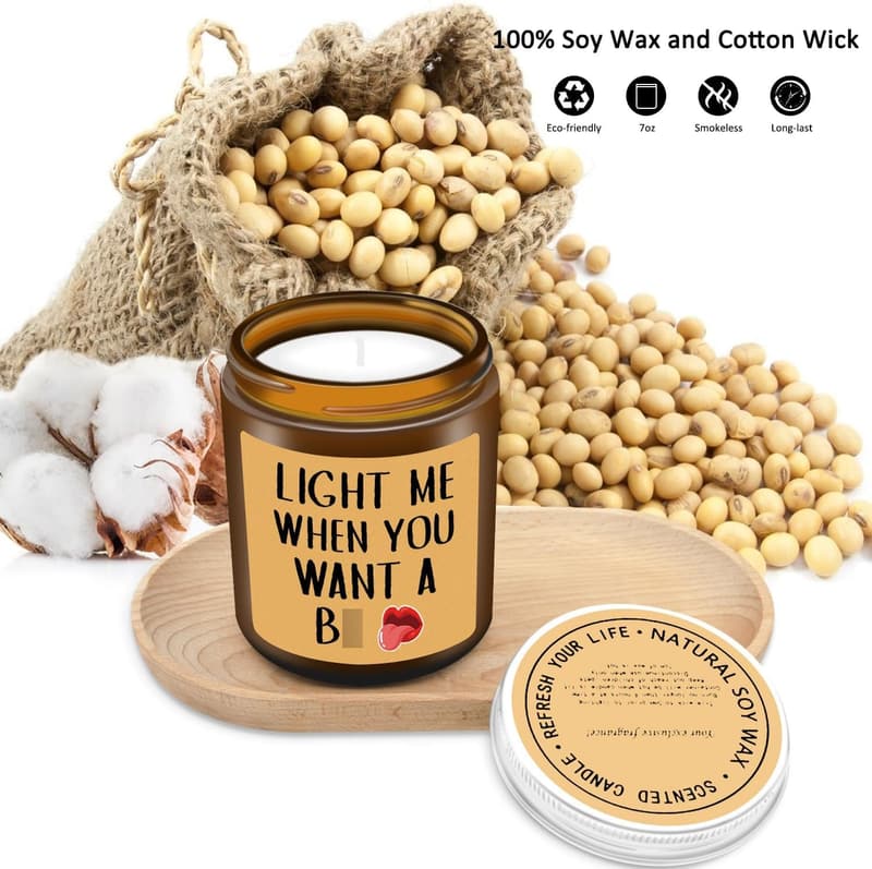 Sandalwood Scented Candle for Men - Valentine's or Anniversary Gift