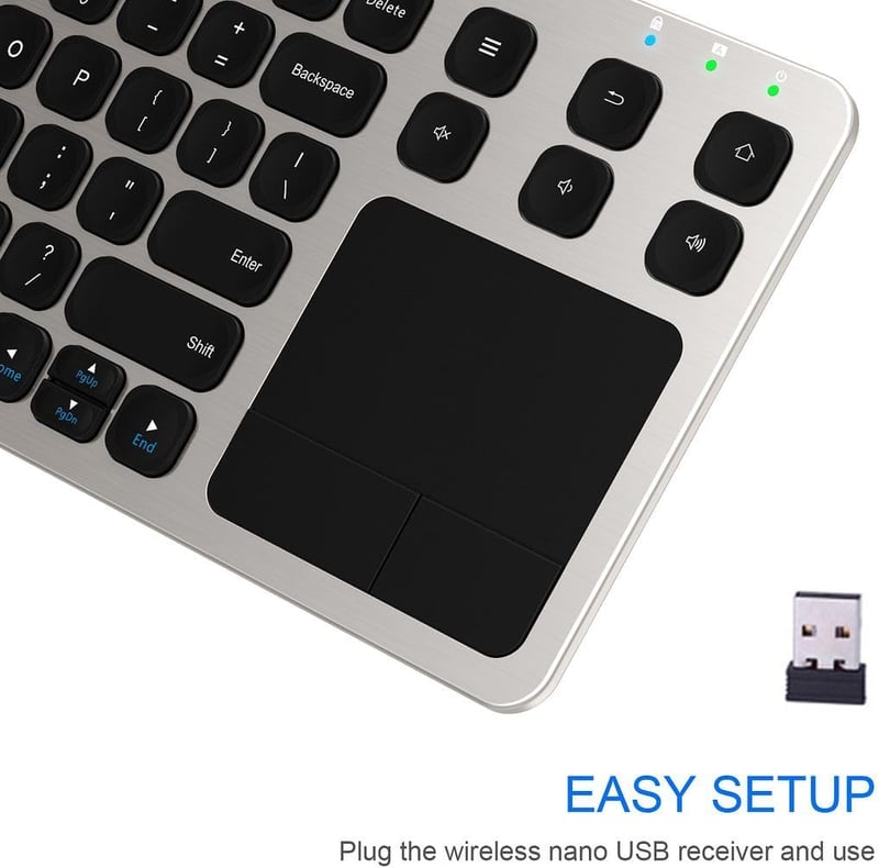 Wireless Touch TV Keyboard with Built-in Touchpad - Compact Design