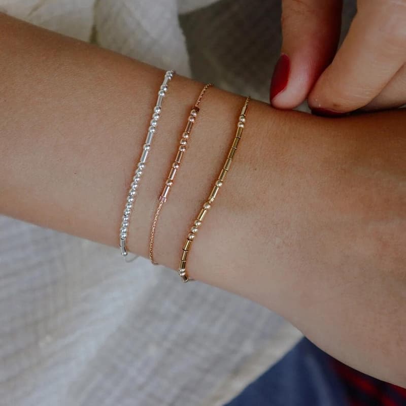 Inspirational Morse Code Bracelet for Women - Silver Beads
