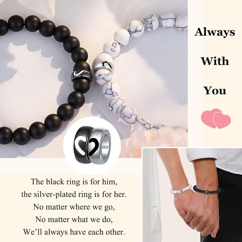 Valentine's Couple Ring Bracelets - Perfect Engagement Gift