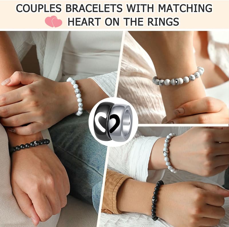 Valentine's Day Matching Couple Ring Bracelets