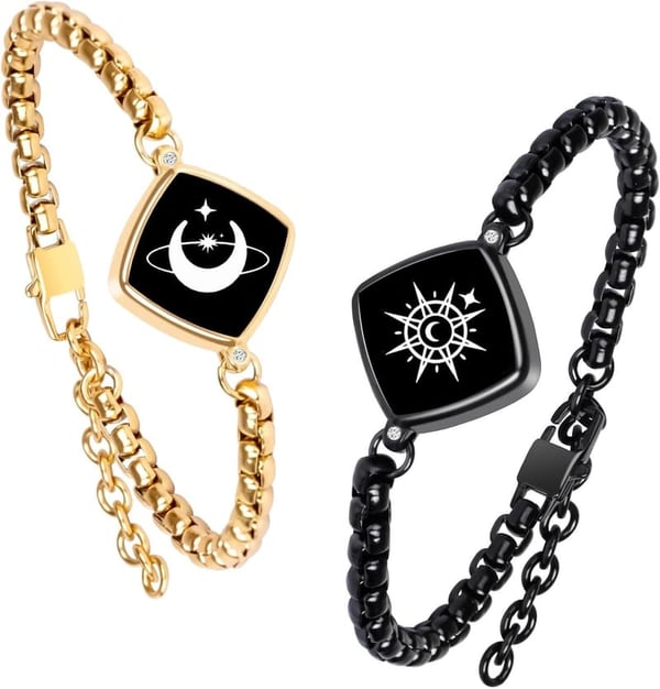 Long Distance Touch Bracelets for Couples - Vibration & Light Up