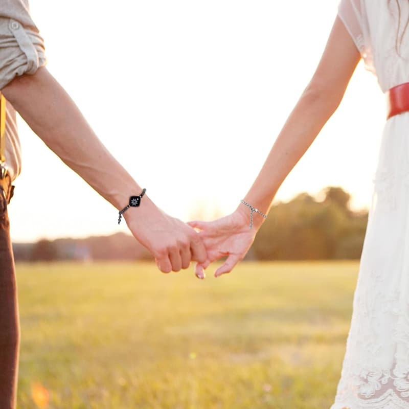 Long Distance Touch Bracelets for Couples - Vibration & Light Up