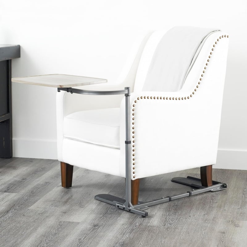 Adjustable Swivel Laptop Stand & Couch Desk – Ash Gray