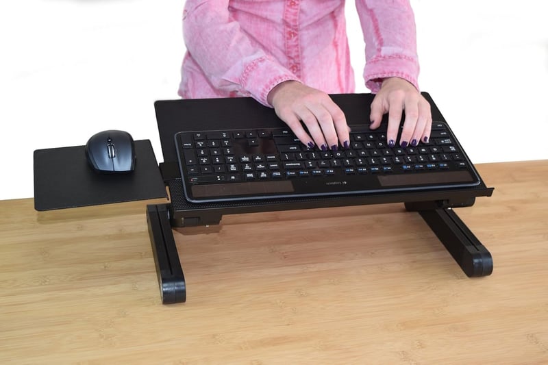 Ergonomic Adjustable Keyboard Stand and Mouse Riser