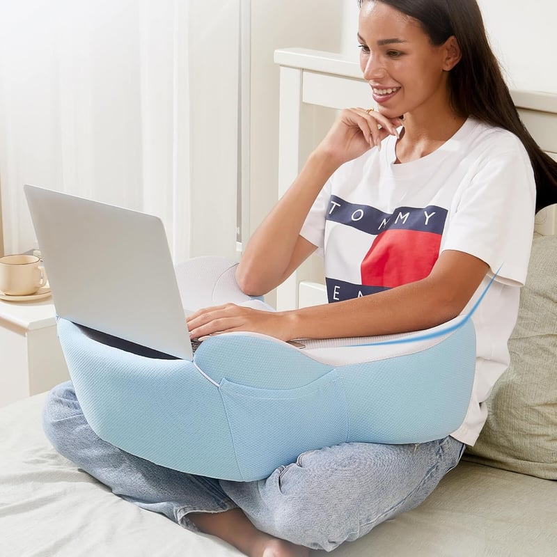 Portable Lap Desk Pillow for Reading and Gaming